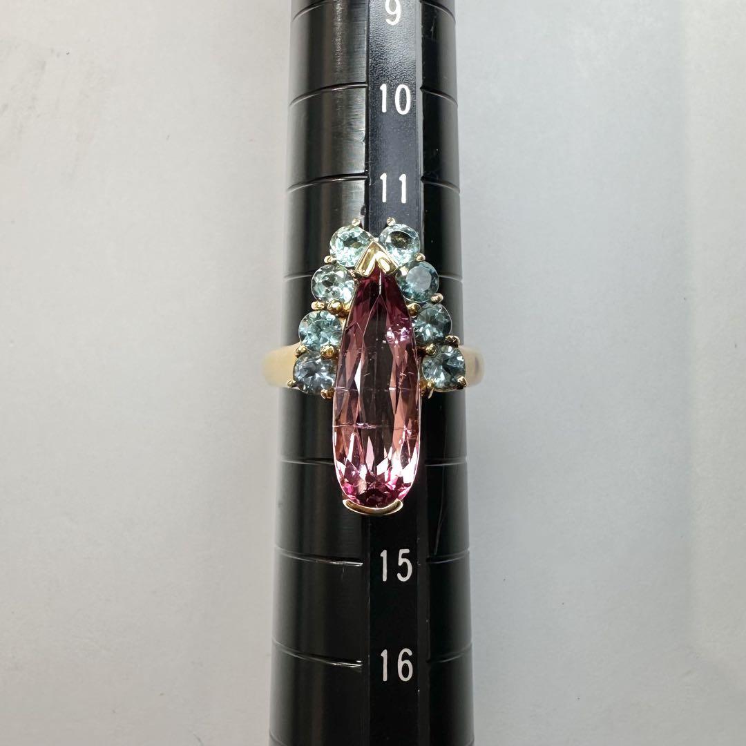 【K18YG】トルマリン 6.30ct リング 個性派バイカラー デザイン K18YG】トルマリン 6.30ct リング 個性派バイカラー デザイン – ABABIL