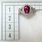PT900 ルビー1.30ct ダイヤモンド 取り巻きリング