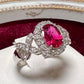 PT900 ルビー1.30ct ダイヤモンド 取り巻きリング