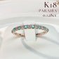 【K18】パライバトルマリン 0.128ct ダイヤモンド ハーフエタニティ