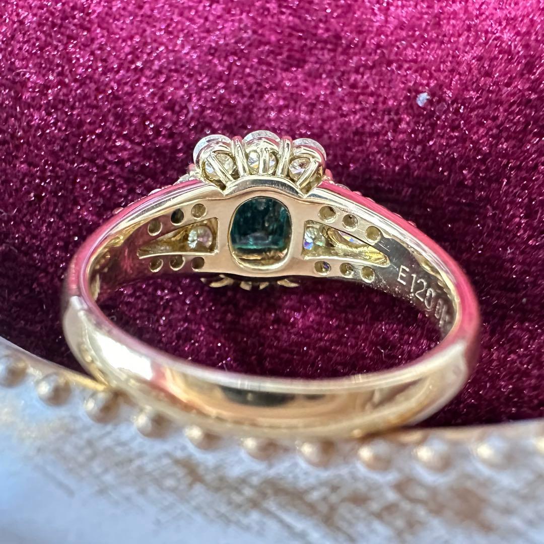 【K18】エメラルド 1.28ct リング