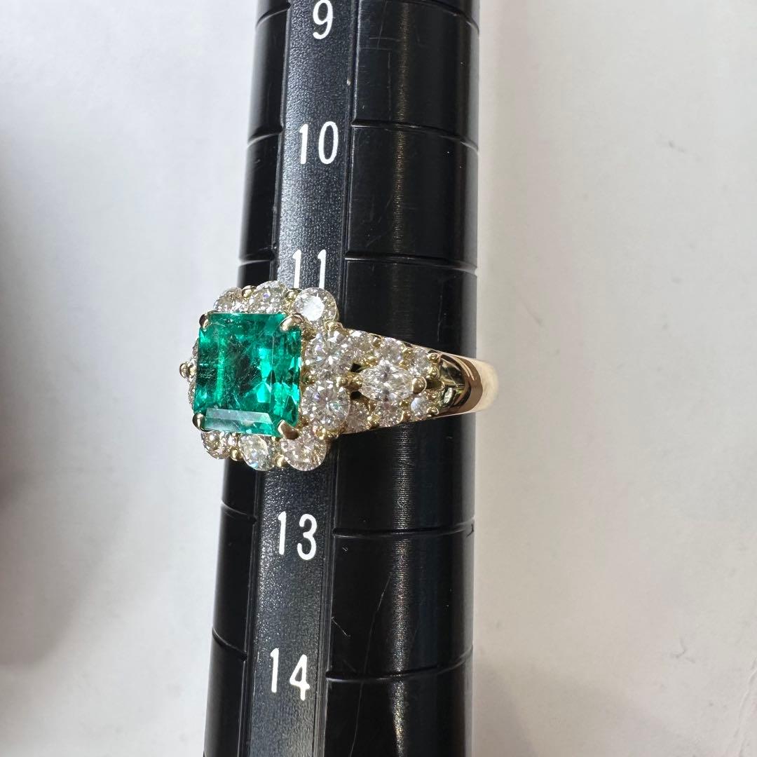 【K18】エメラルド 1.28ct リング