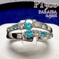 PT900 パライバトルマリン ダイヤモンド デザインリング 0.31ct
