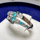PT900 パライバトルマリン ダイヤモンド デザインリング 0.31ct
