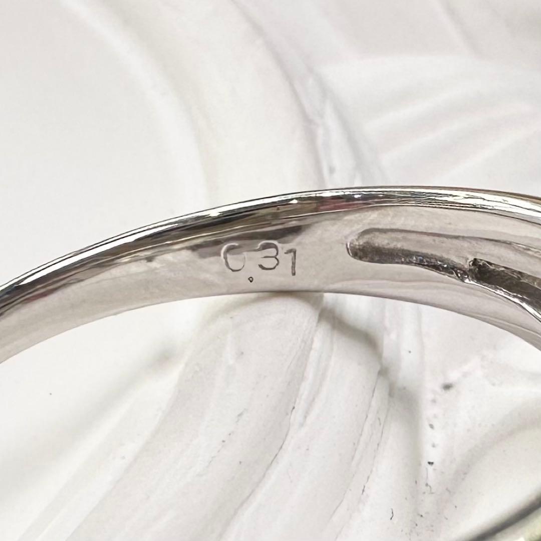 PT900 パライバトルマリン ダイヤモンド デザインリング 0.31ct