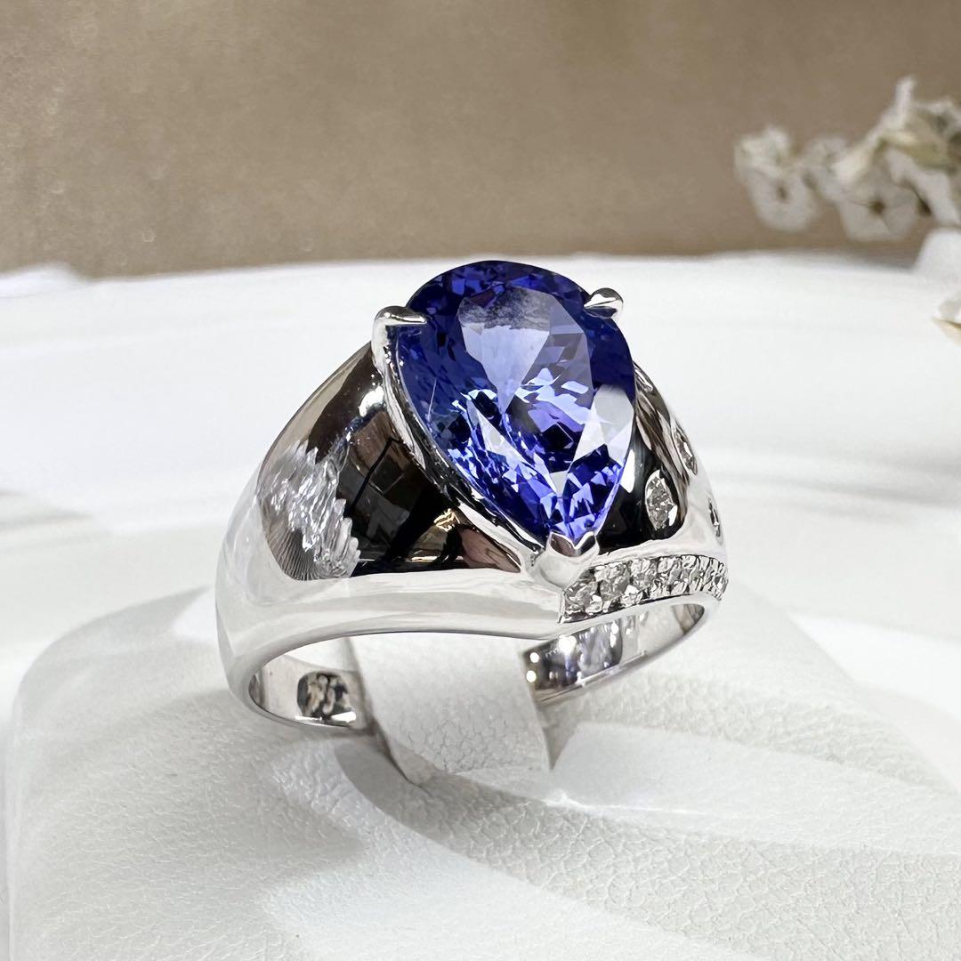 【K18】タンザナイト リング 3.04ct