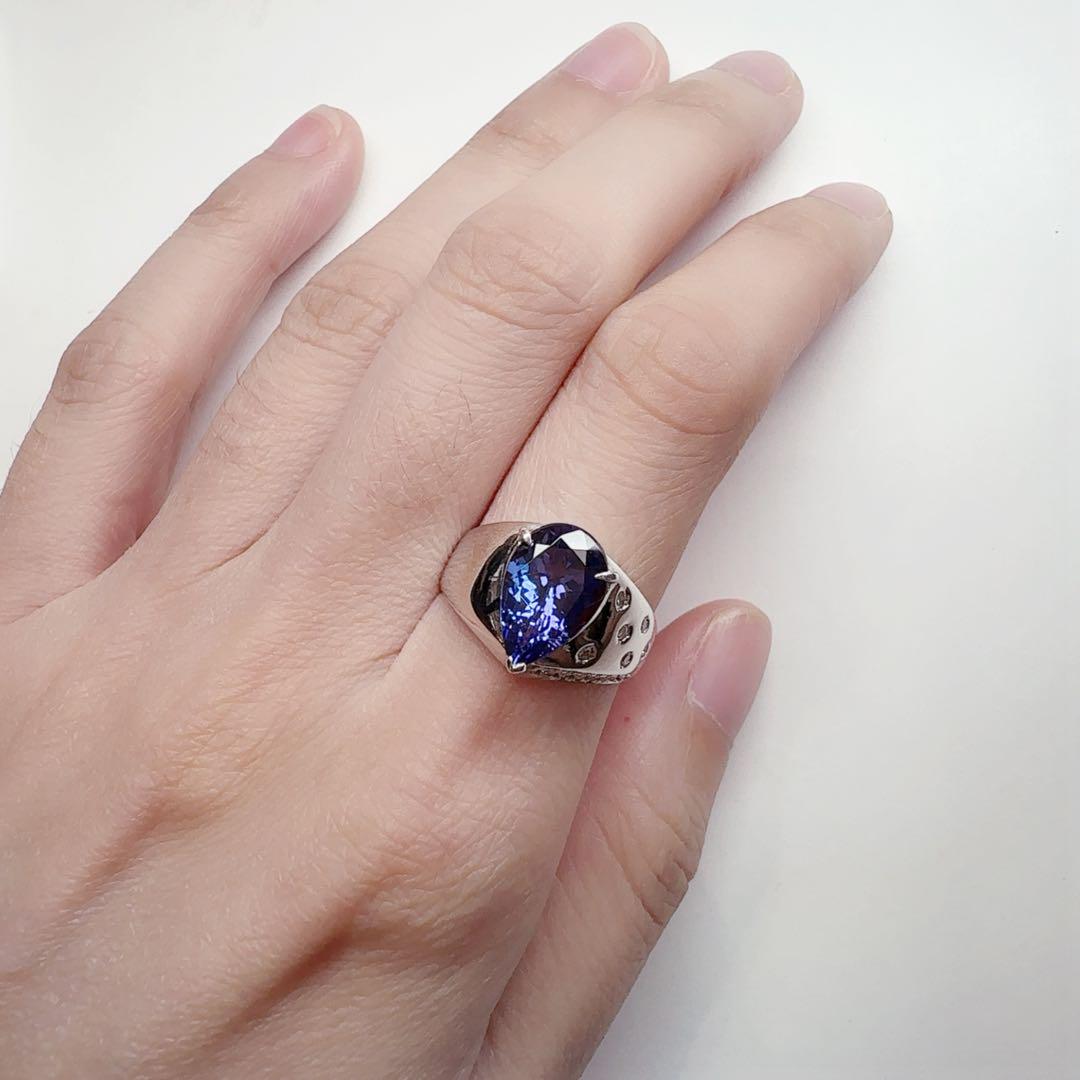 【K18】タンザナイト リング 3.04ct