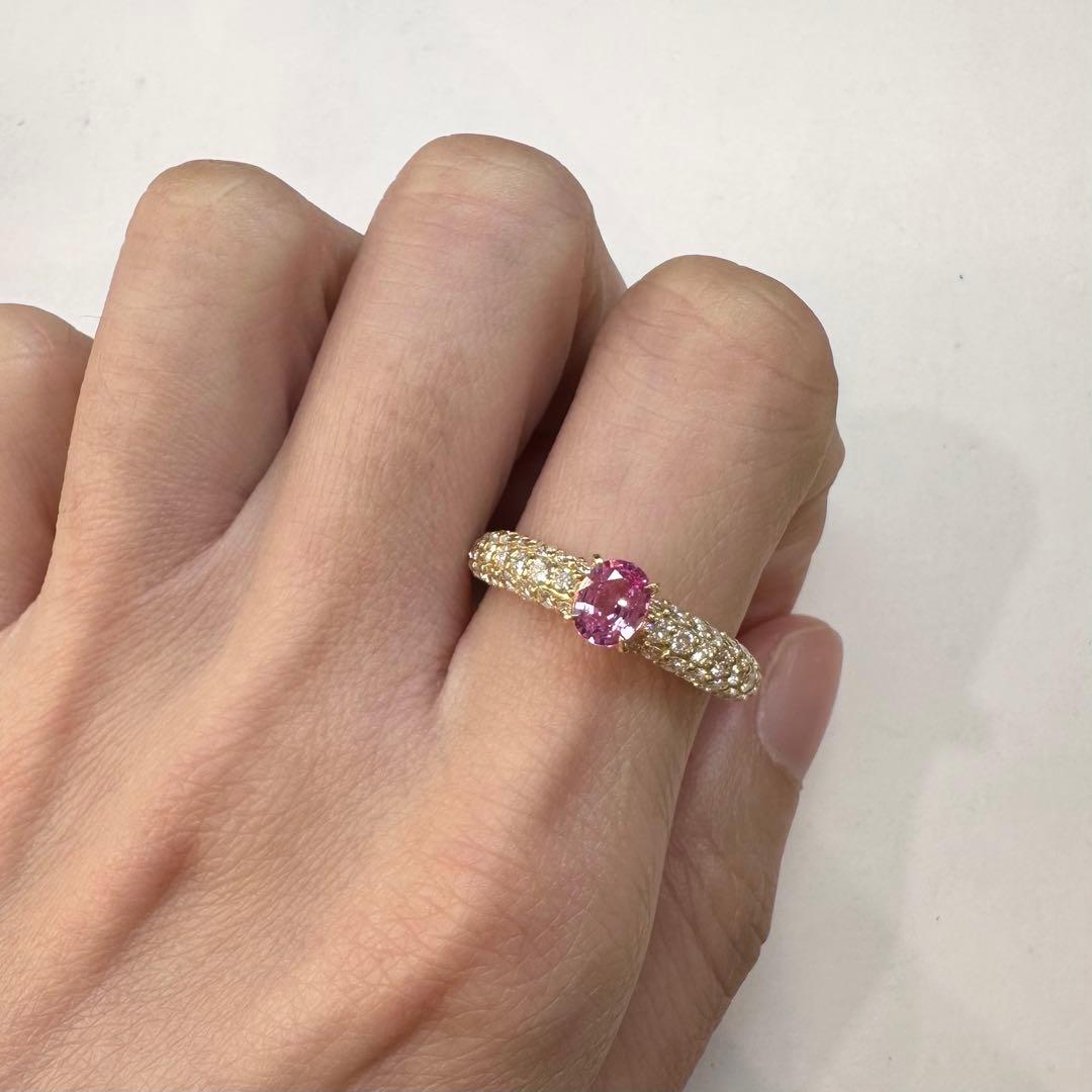 【K18】サファイア0.55ct リング