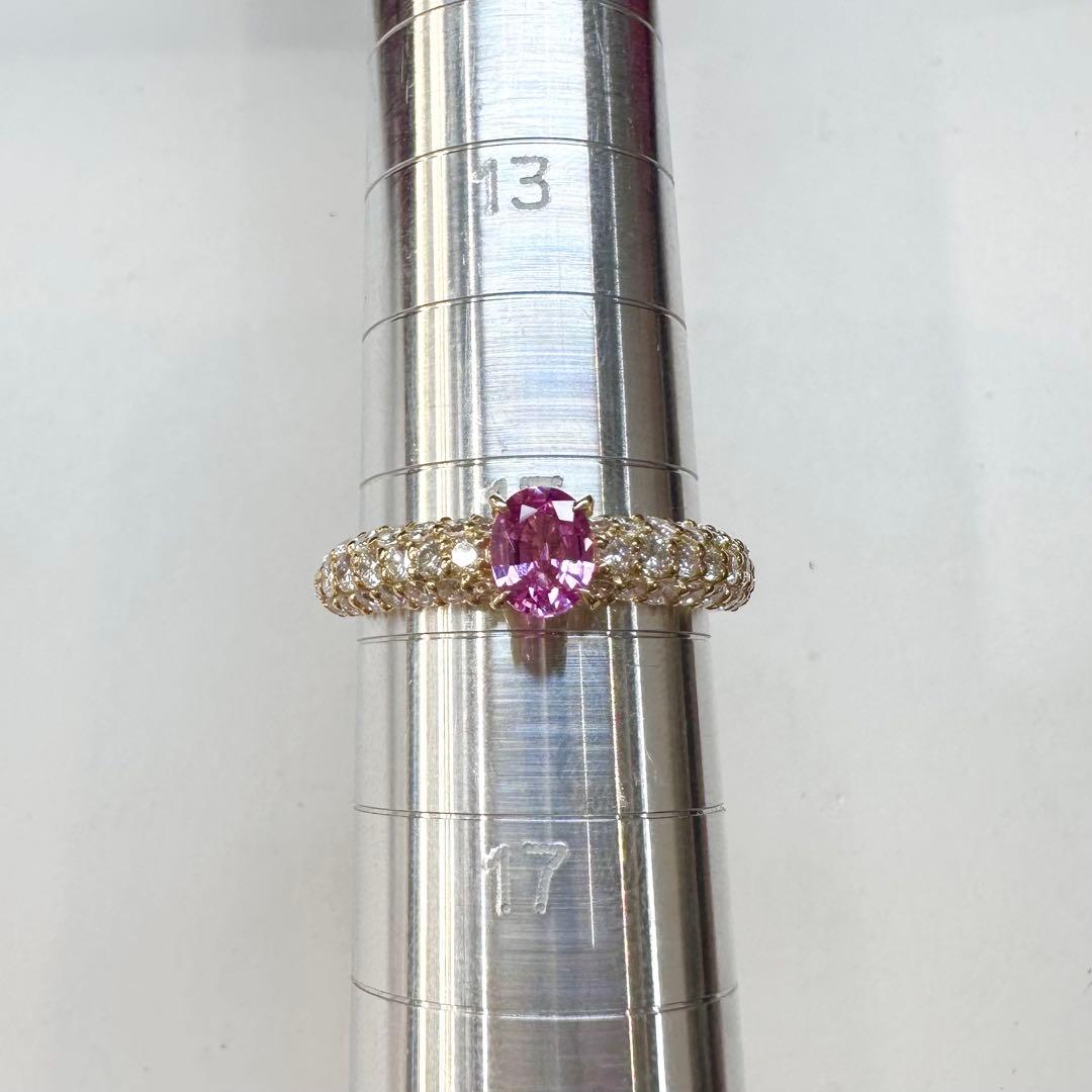 【K18】サファイア0.55ct リング