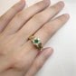 【K18】エメラルド 0.15ct ダイヤモンド リング