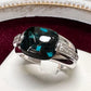 K18WG トルマリン ダイヤモンド リング 4.13ct 大粒 カボション