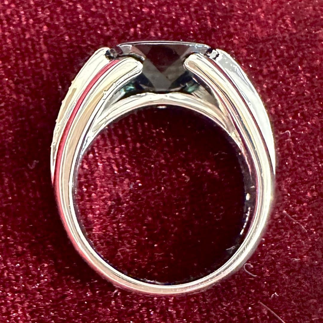 K18WG トルマリン ダイヤモンド リング 4.13ct 大粒 カボション