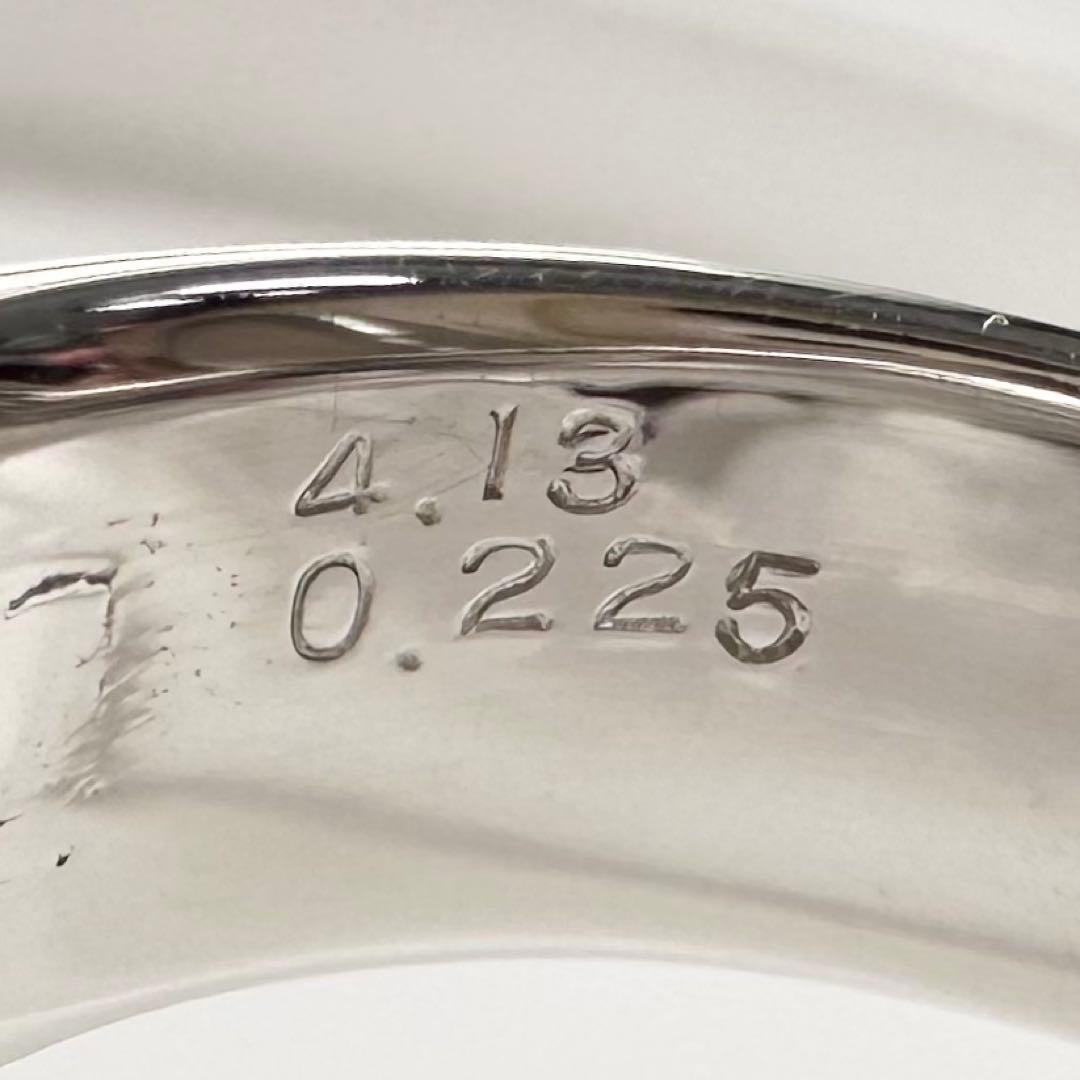 K18WG トルマリン ダイヤモンド リング 4.13ct 大粒 カボション