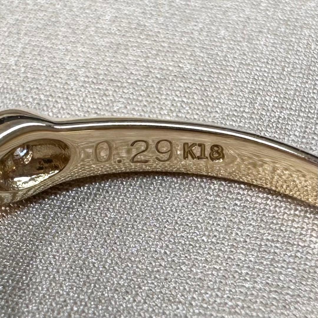 K18 アレキサンドライト 0.25ct ダイヤモンド リング 希少石 変色効果