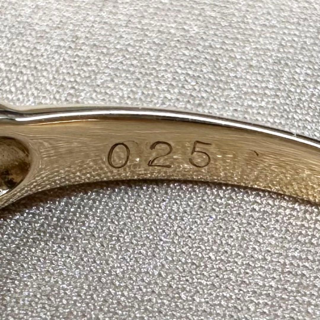 K18 アレキサンドライト 0.25ct ダイヤモンド リング 希少石 変色効果