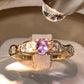 K18 アレキサンドライト 0.25ct ダイヤモンド リング 希少石 変色効果