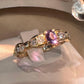 K18 アレキサンドライト 0.25ct ダイヤモンド リング 希少石 変色効果