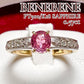 BENEBENE PT900/K18 ピンクサファイア リング 0.57ct