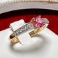 BENEBENE PT900/K18 ピンクサファイア リング 0.57ct