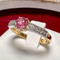 BENEBENE PT900/K18 ピンクサファイア リング 0.57ct