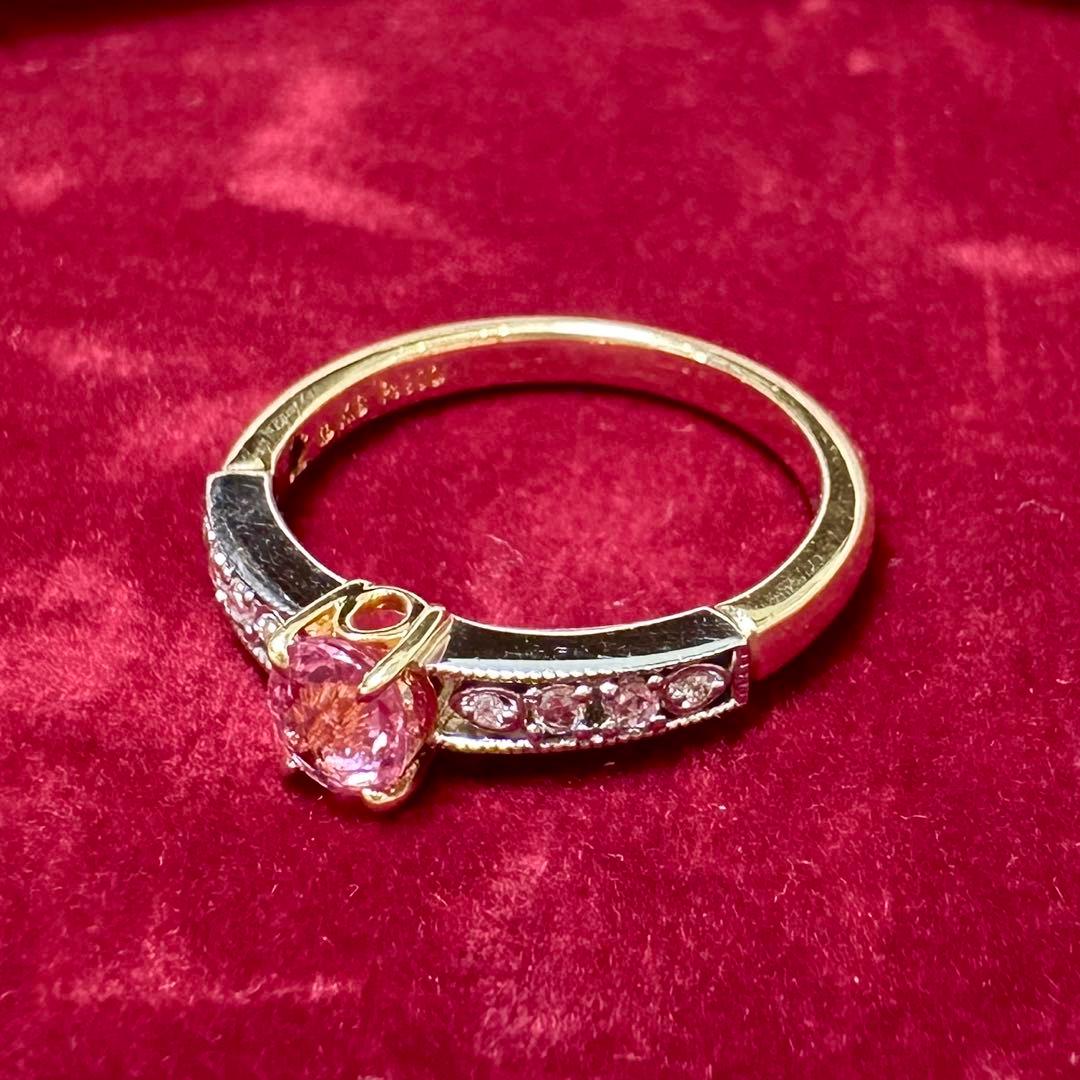 BENEBENE PT900/K18 ピンクサファイア リング 0.57ct
