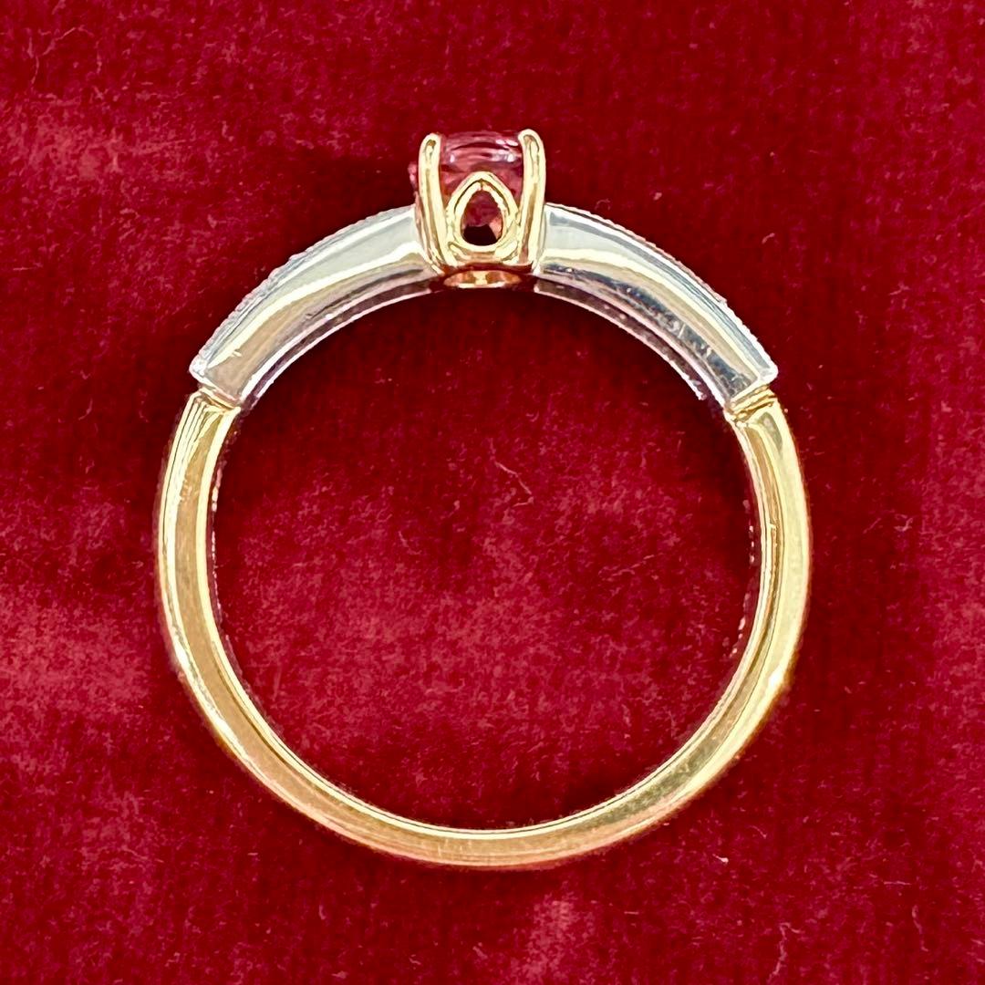 BENEBENE PT900/K18 ピンクサファイア リング 0.57ct