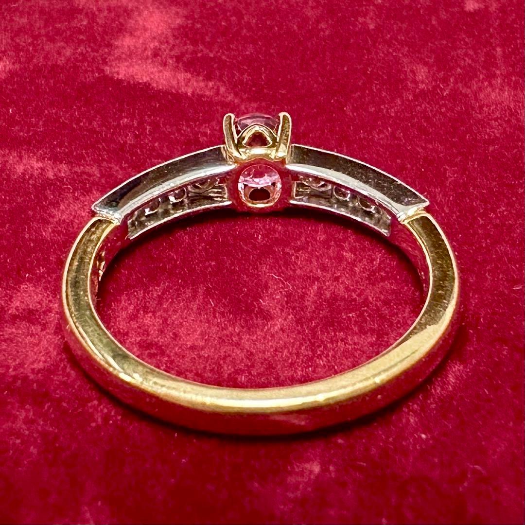 BENEBENE PT900/K18 ピンクサファイア リング 0.57ct