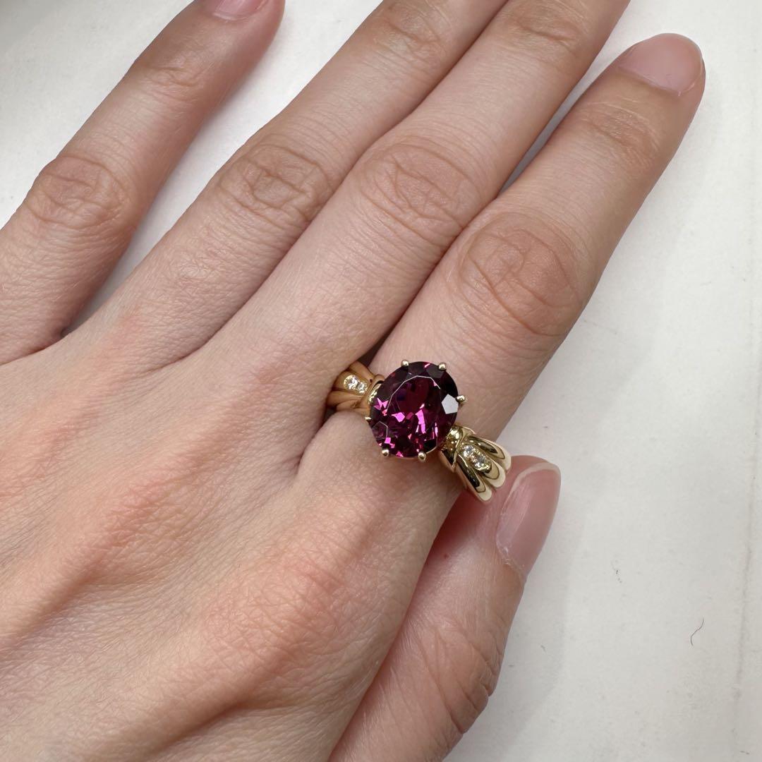 【TASAKI】K18 ガーネット3.08ct リング