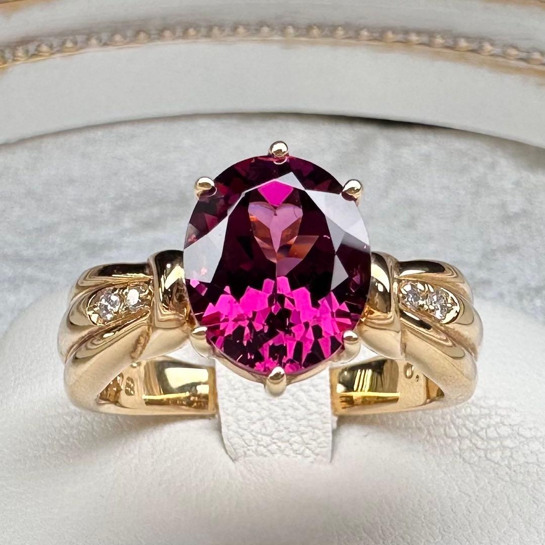 【TASAKI】K18 ガーネット3.08ct リング