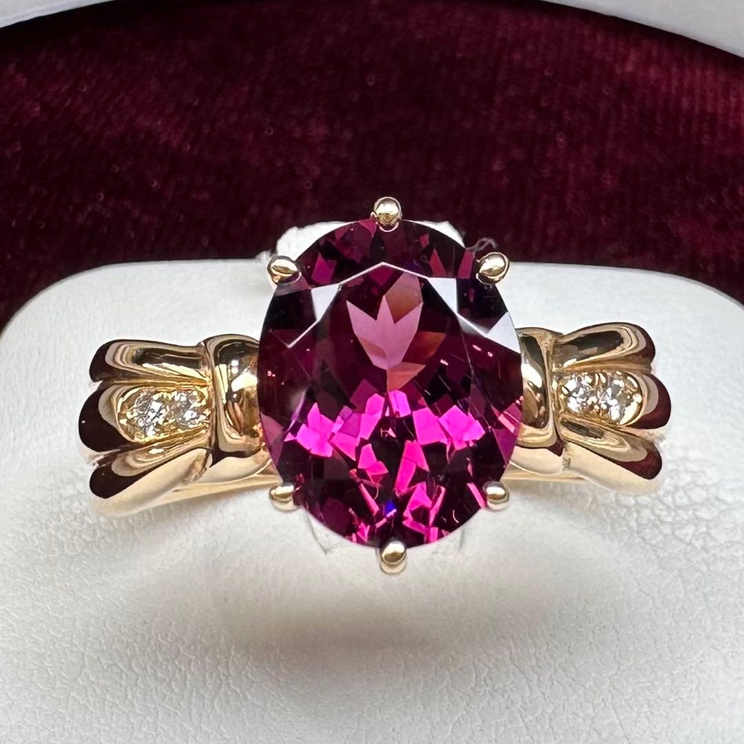 【TASAKI】K18 ガーネット3.08ct リング