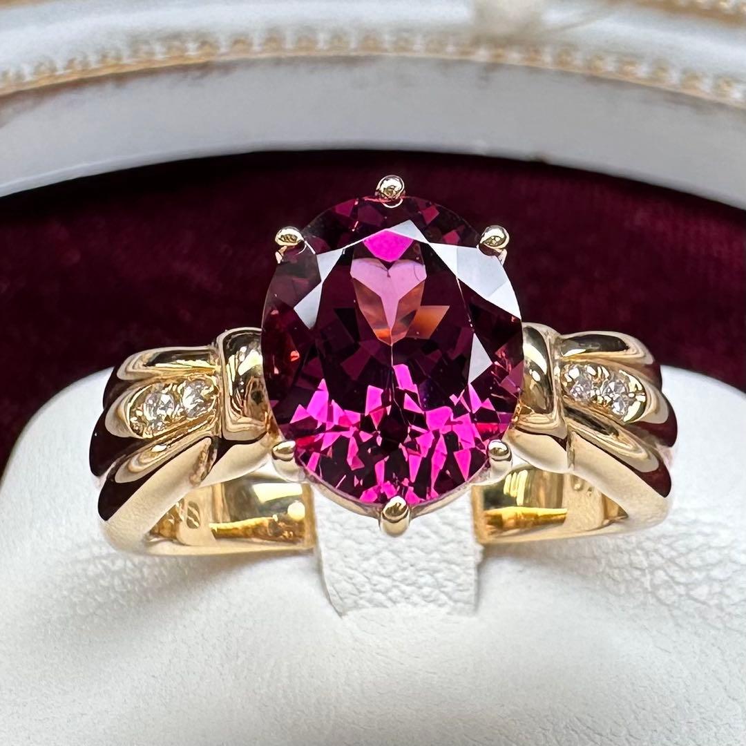 【TASAKI】K18 ガーネット3.08ct リング