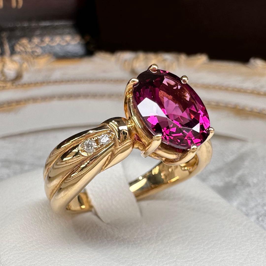 【TASAKI】K18 ガーネット3.08ct リング