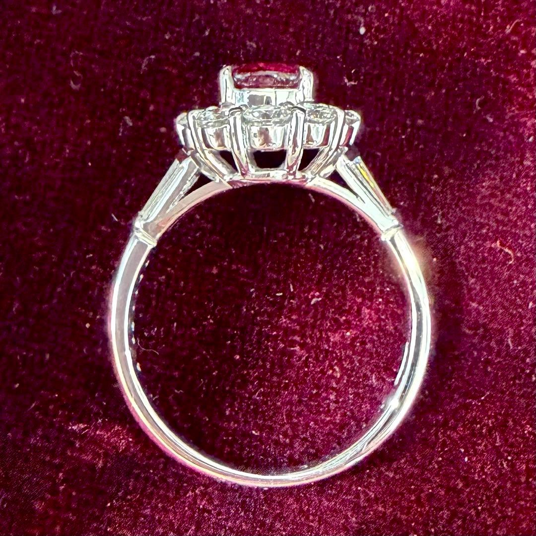 【美品】PT900 ルビー 1.32ct リング