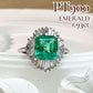 【美品】PT900 コロンビア産エメラルド1.93ct リング ダイヤ巻き