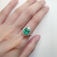 【美品】PT900 コロンビア産エメラルド1.93ct リング ダイヤ巻き