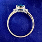 PT950 ジルコン4.0ct ダイヤモンドリング 大粒ブルージルコン プラチナ