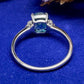 PT950 ジルコン4.0ct ダイヤモンドリング 大粒ブルージルコン プラチナ