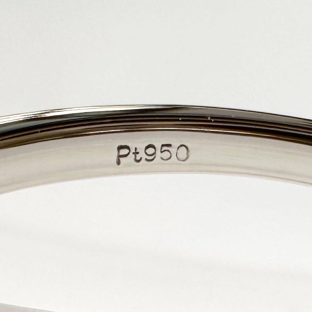 PT950 ジルコン4.0ct ダイヤモンドリング 大粒ブルージルコン プラチナ