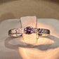 K18WG アレキサンドライト ダイヤモンド リング 0.15ct 希少石