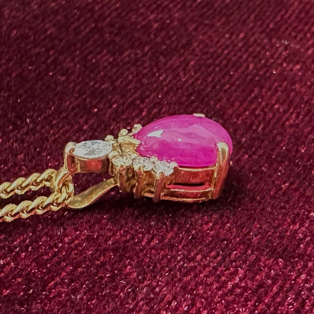 Ponte Vecchio K18 ルビー 1.56ct ダイヤ ネックレス