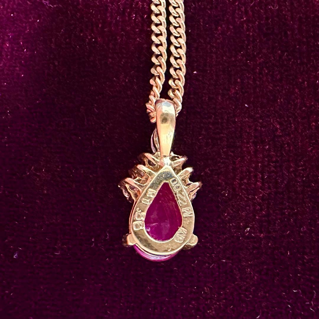 Ponte Vecchio K18 ルビー 1.56ct ダイヤ ネックレス