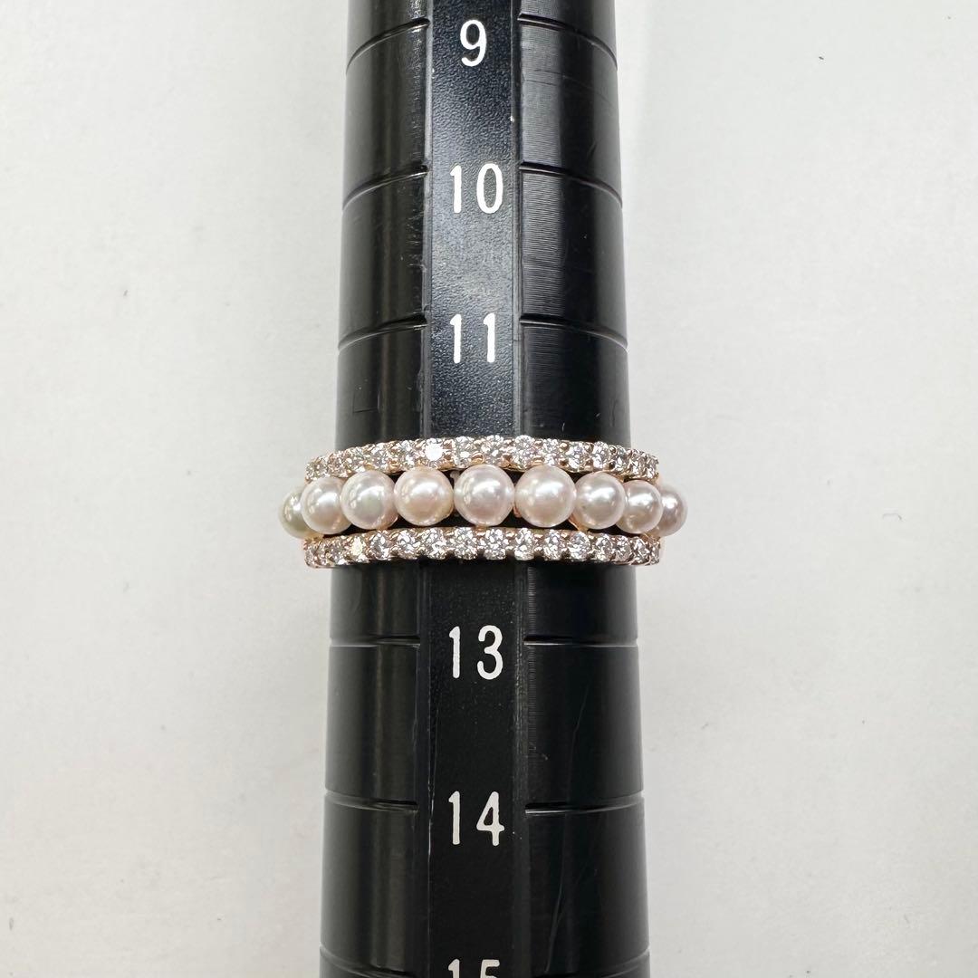 【Ponte Vecchio】K18 アコヤ真珠 約2.7mm リング