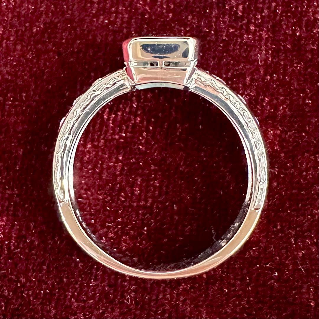 PT900 ブルーグリーントルマリン 1.45ct ダイヤモンド リング