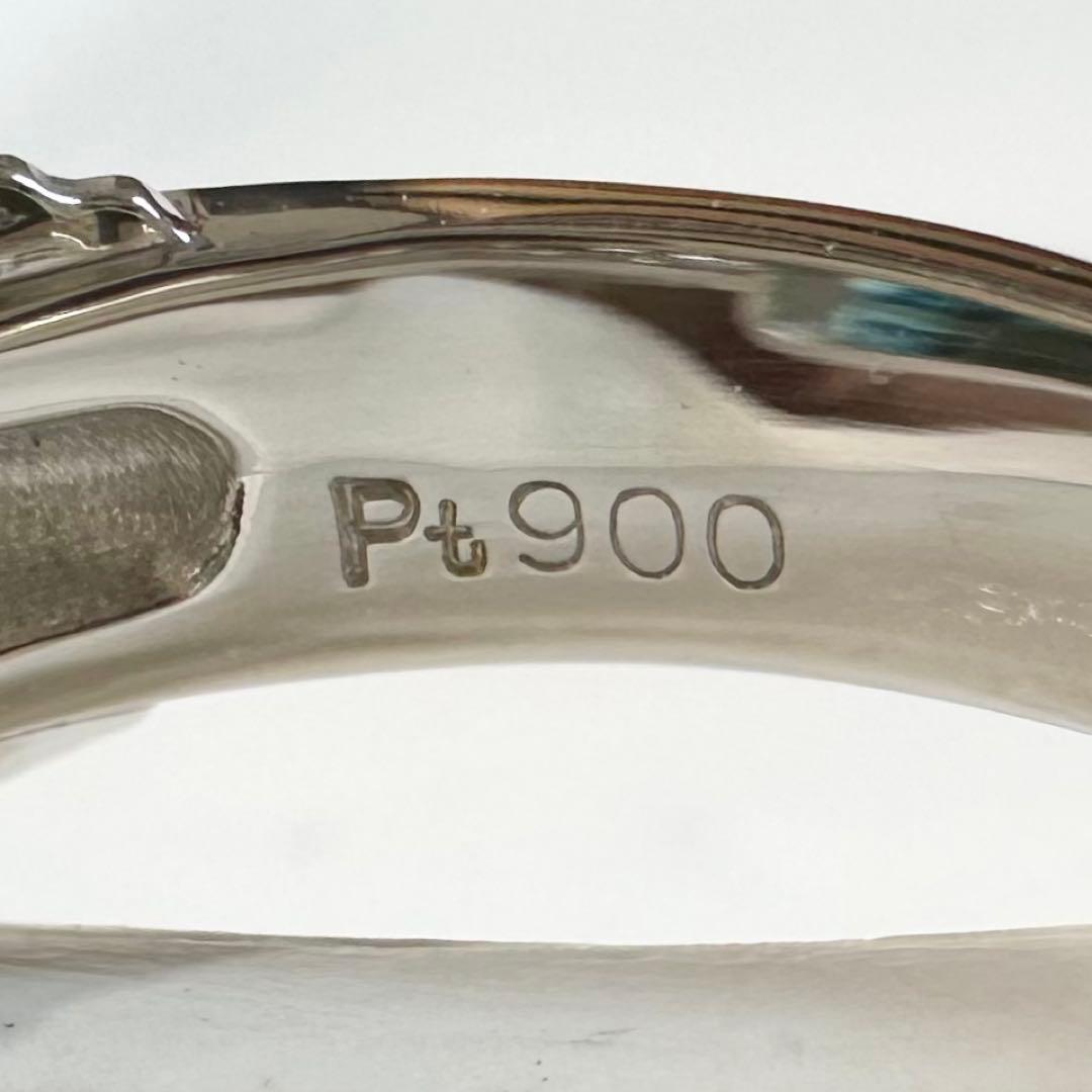 PT900 ブルーグリーントルマリン 1.45ct ダイヤモンド リング