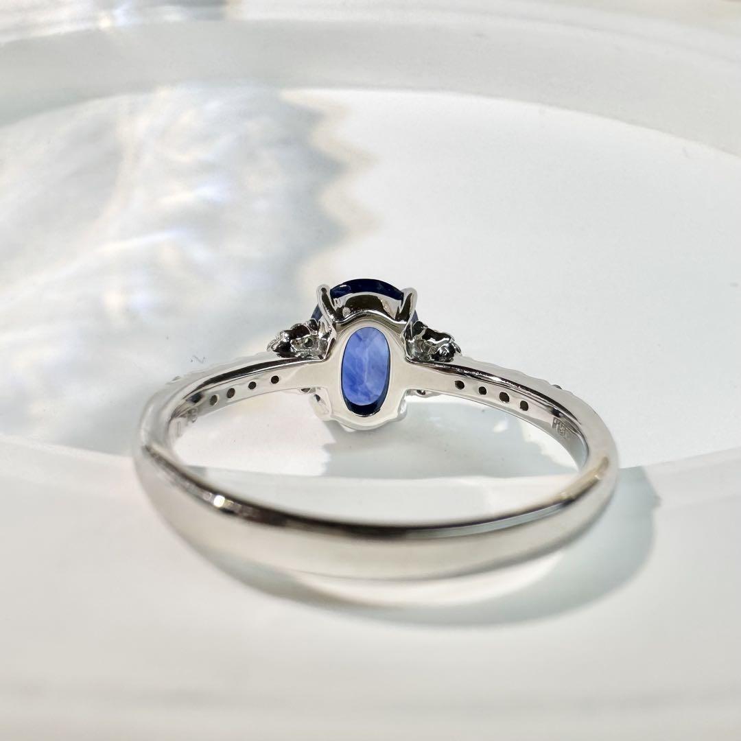 【美品】PT900 ブルーサファイア 1.633ct リング