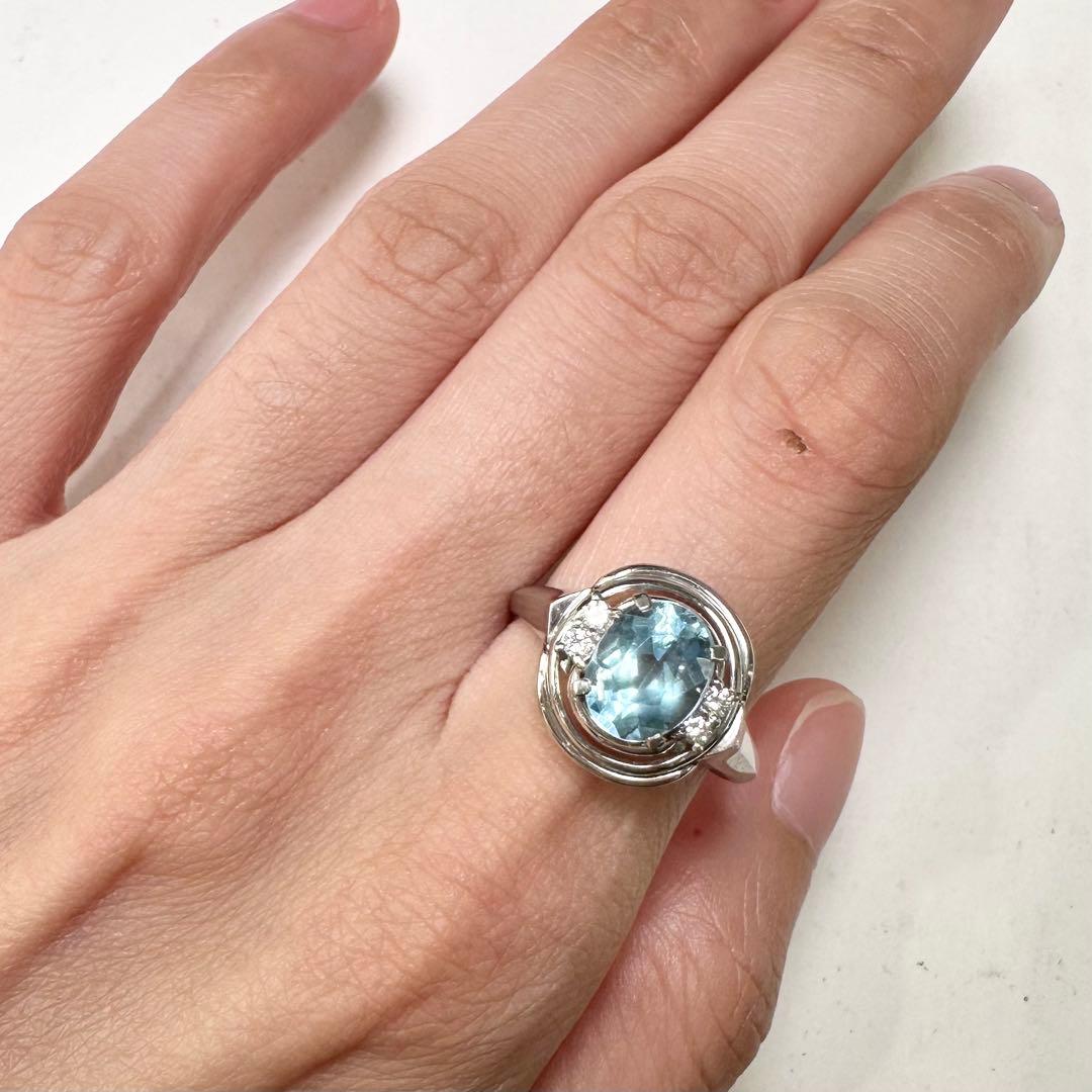 JEWELER MIWA アクアマリン ダイヤモンド リング 1.75ct