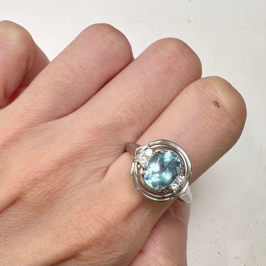 JEWELER MIWA アクアマリン ダイヤモンド リング 1.75ct