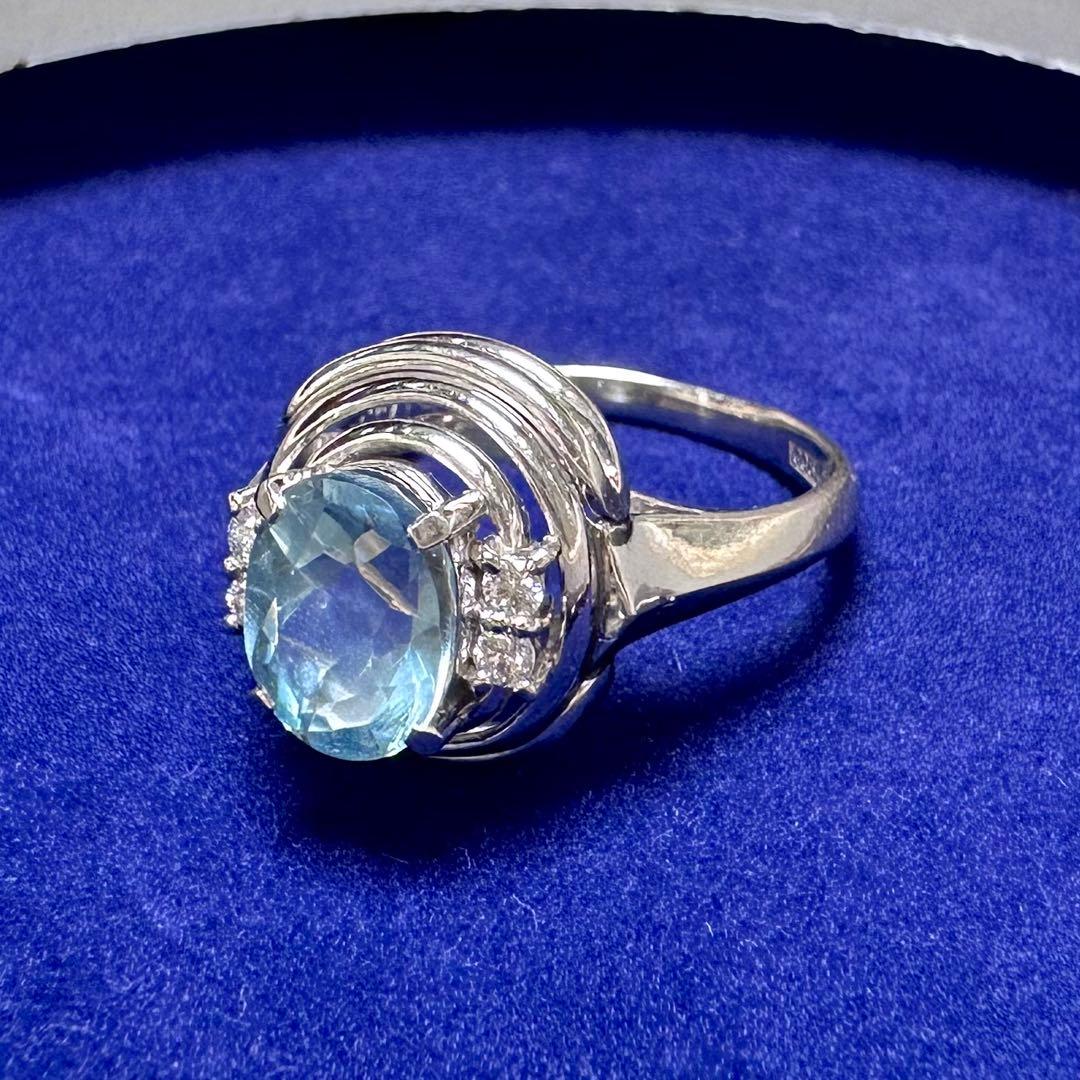 JEWELER MIWA アクアマリン ダイヤモンド リング 1.75ct