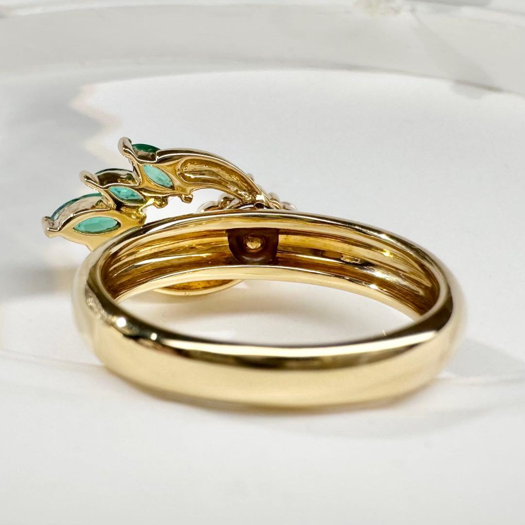 【K18】エメラルド 0.59ct リング