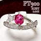 PT900 ルビー ダイヤモンド リング 1.0ct リポンモチーフ